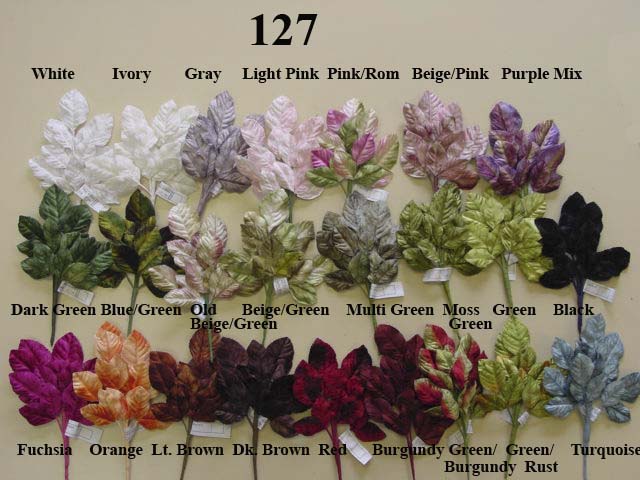 Velvet Rose Leaf Spray