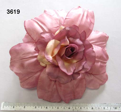 Hair Y254 Pink Millinery Flower 4" Velvet Rose ForgetMeNots for Hat Wedding 